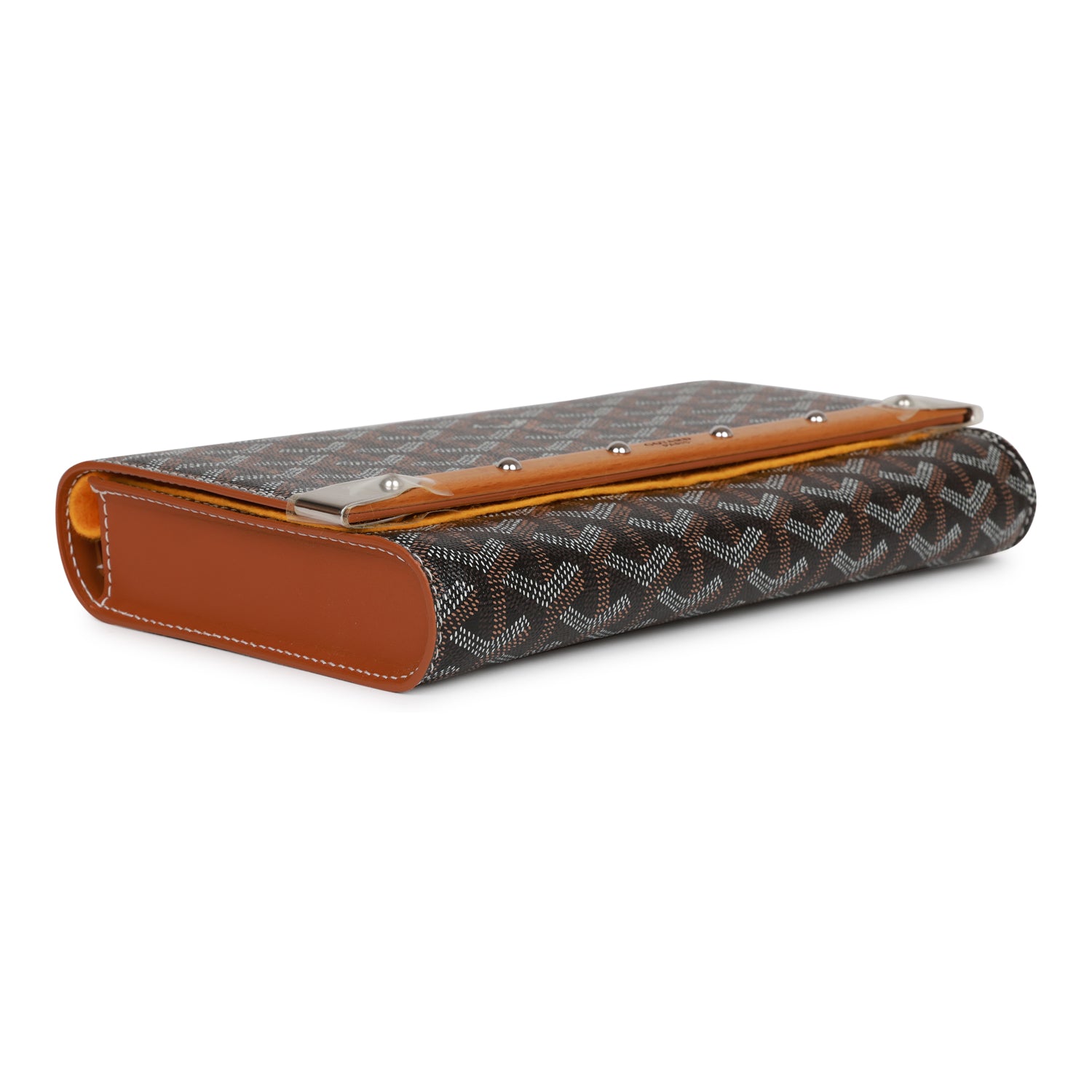 MONTE-CARLO PM CLUTCH 25 IN ORANGE GOYARDINE CANVAS
