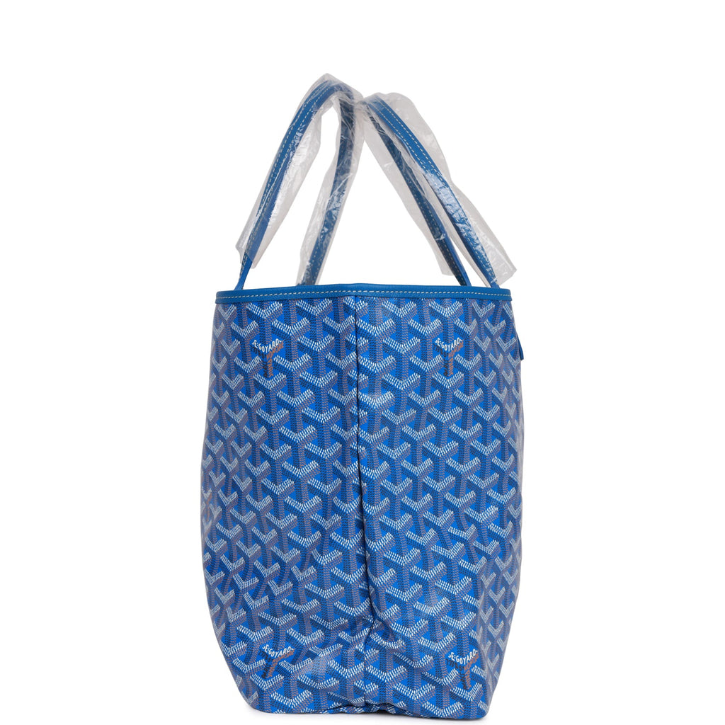 Goyard Goyardine Blue St. Louis PM Tote Bag Silver Hardware – Madison  Avenue Couture