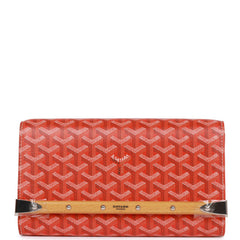 Goyard Goyardine Orange Monte Carlo PM Clutch/Shoulder Bag Silver Hardware
