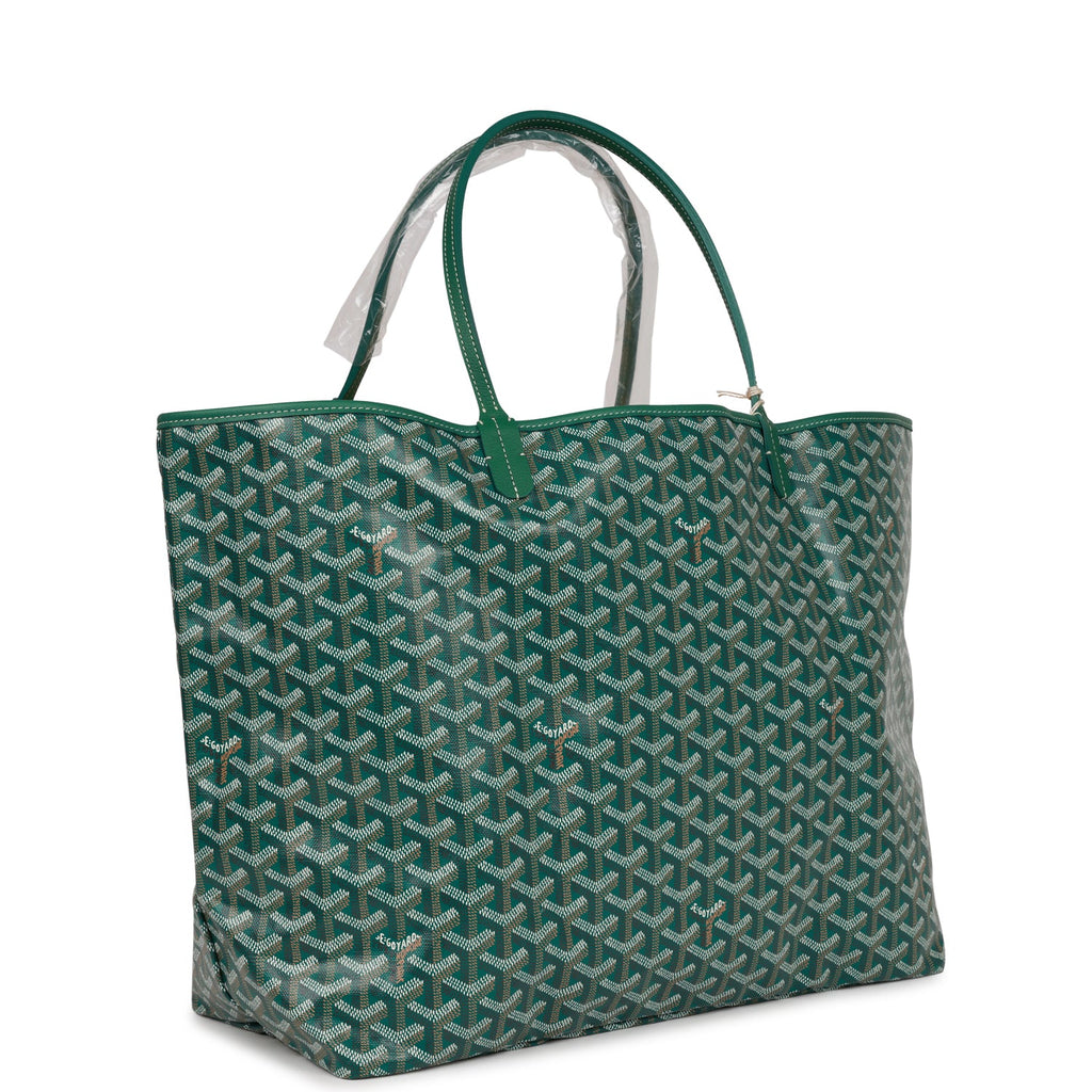 Goyard Goyardine Greige and Green St. Louis GM Tote Bag Palladium Hard –  Madison Avenue Couture