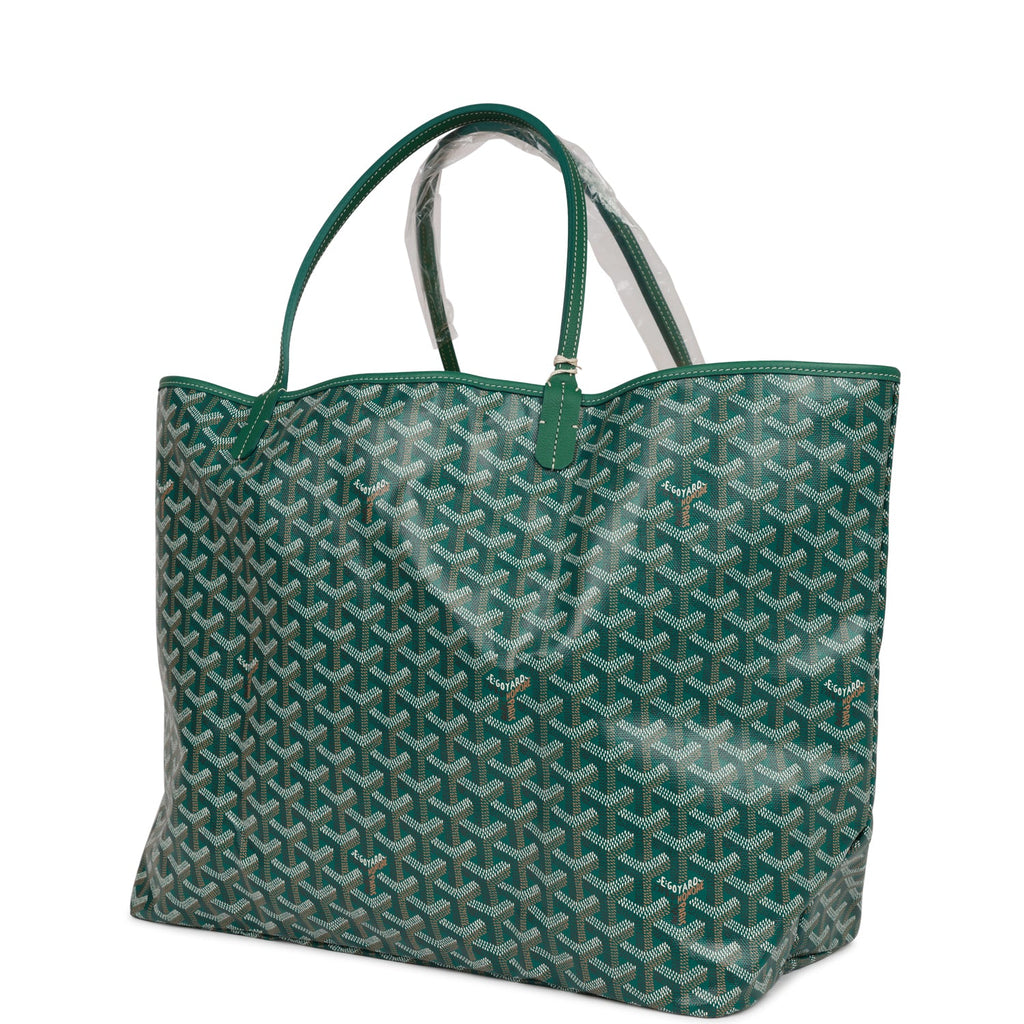 Goyard Goyardine Green St. Louis GM Tote Bag Palladium Hardware – Madison  Avenue Couture