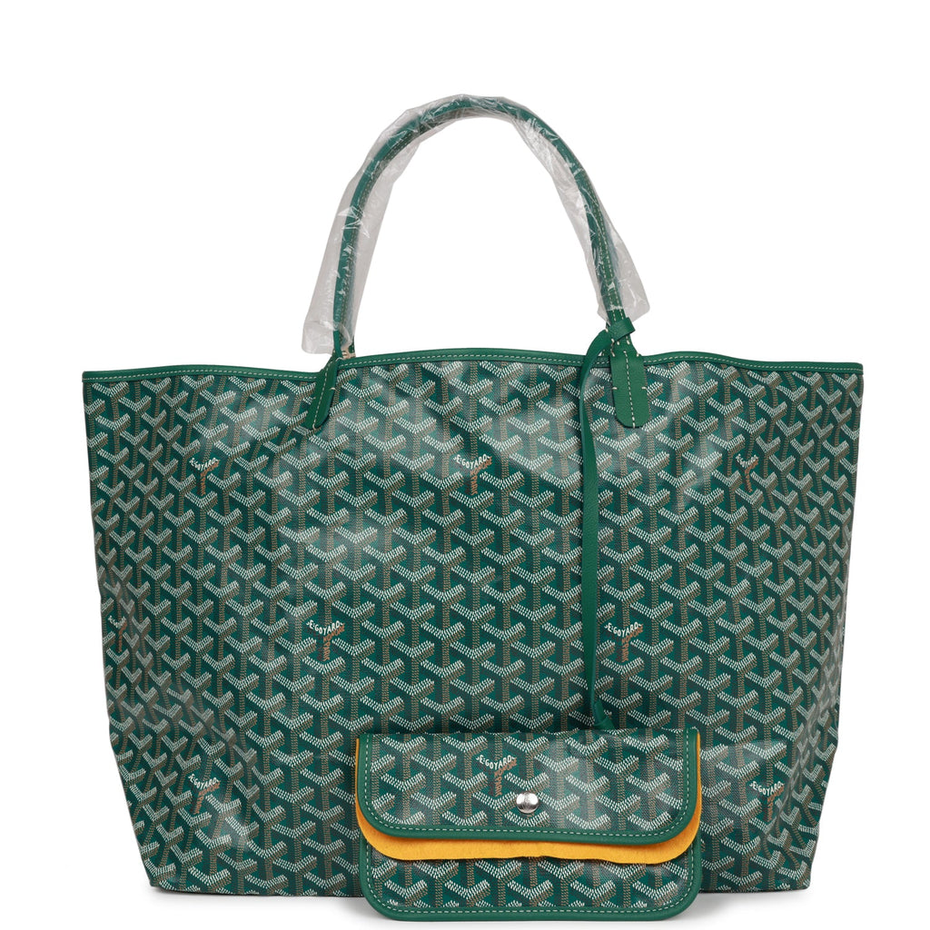 GOYARD Tote Bag Pouch SAINT LOUIS GM Green Woman Shopping Purse