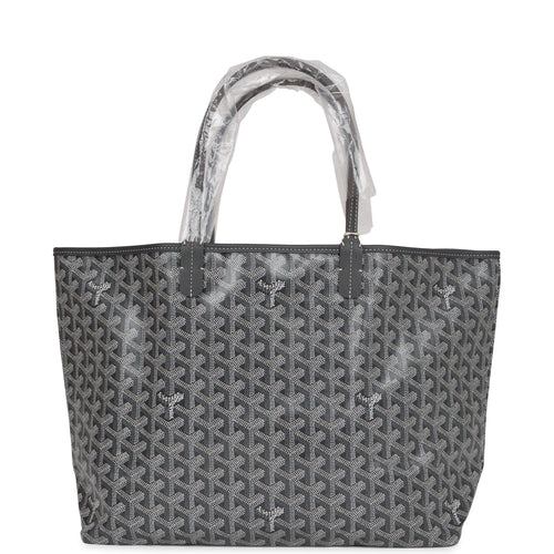 Goyard Goyardine Grey St. Louis PM Tote Bag Silver Hardware