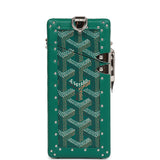 Goyard Goyardine Green Cassette Trunk Clutch/Shoulder Bag Palladium Hardware