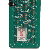 Goyard Goyardine Green Cassette Trunk Clutch/Shoulder Bag Palladium Hardware