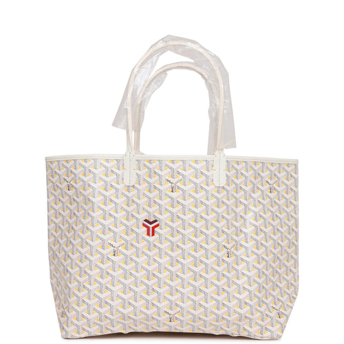 Goyard Goyardine Yellow Claire Voie St. Louis PM Tote Bag Silver Hardware