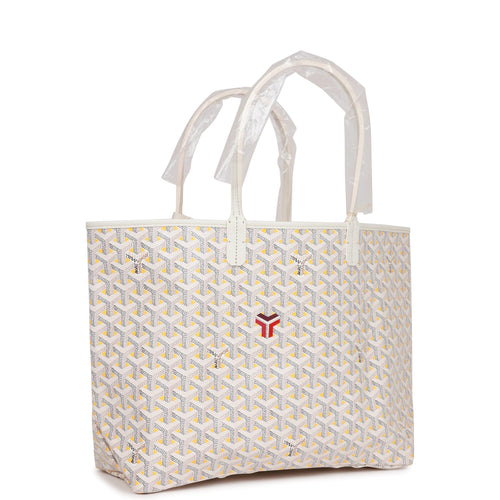 Goyard Goyardine Yellow Claire Voie St. Louis PM Tote Bag Silver Hardware