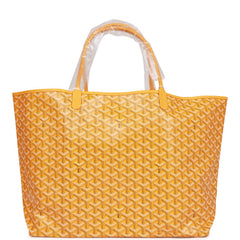 Goyard Goyardine Yellow St. Louis GM Tote Bag Silver Hardware
