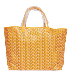 Goyard Goyardine Yellow St. Louis GM Tote Bag Silver Hardware