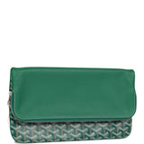 Goyard Sainte-Marie MM Foldable Clutch Bag Green Goyardine Silver Hardware