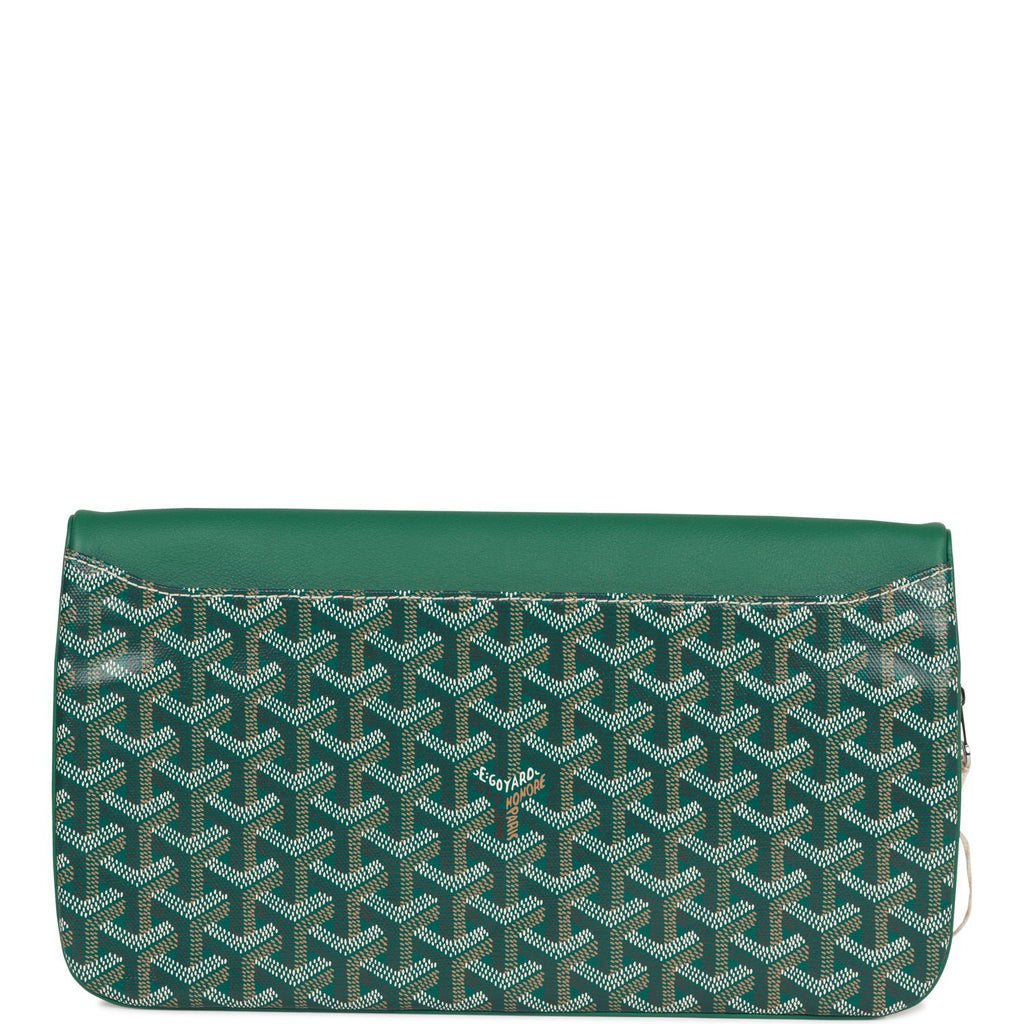 Goyard Sainte-Marie MM Foldable Clutch Bag Green Goyardine Silver Hard –  Madison Avenue Couture