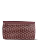 Goyard Sainte-Marie MM Foldable Clutch Bag Burgundy Goyardine Silver Hardware