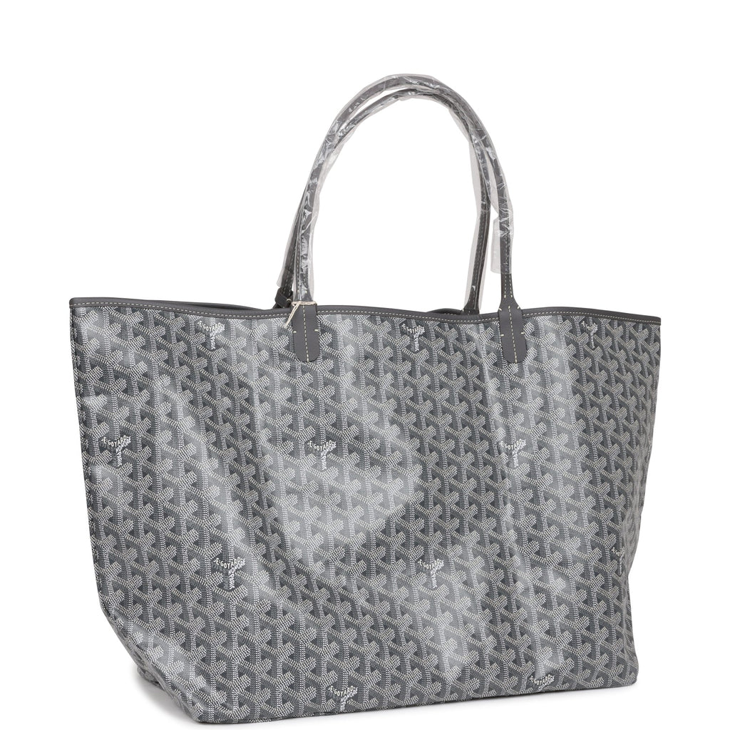 Goyard Authentic St Louis 2023 GM Reversible Grey Tote Bag W/ Necessaire  Pouch