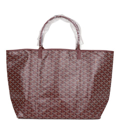 Goyard Goyardine Burgundy St. Louis GM Tote Bag Silver Hardware
