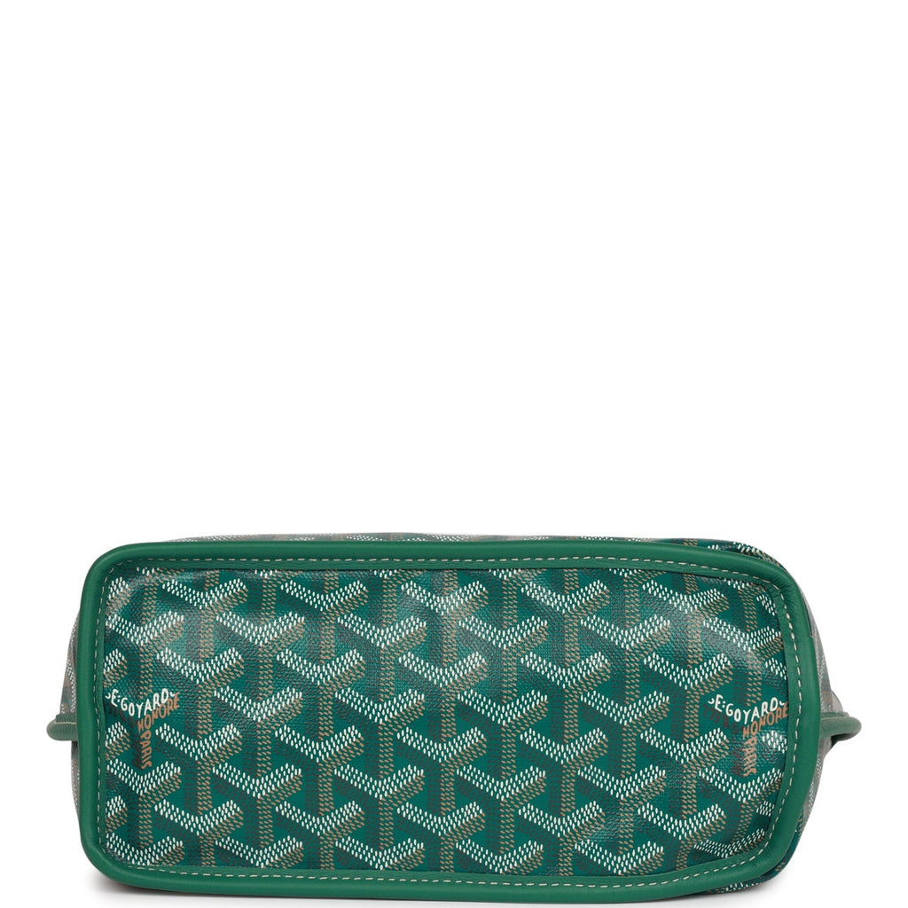 Goyard Goyardine Green Anjou Mini Reversible Tote Bag Silver Hardware –  Madison Avenue Couture