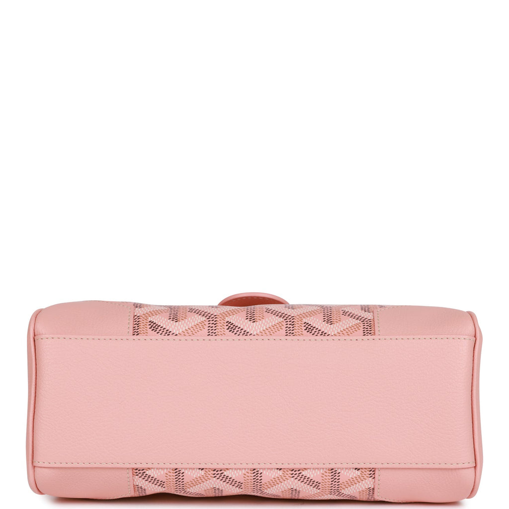 Goyard Mini Saïgon Souple Top Handle Bag With Palladium Hardware in Pink