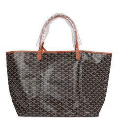 Goyard Goyardine Black St. Louis GM Tote Bag Silver Hardware