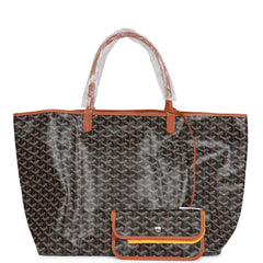 Goyard Goyardine Black St. Louis GM Tote Bag Silver Hardware