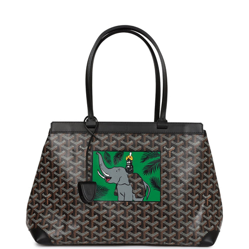 Goyard Goyardine Black Bellechasse Biaude PM Bag Silver Hardware