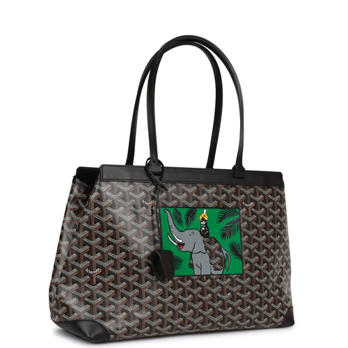Goyard Goyardine Black Bellechasse Biaude PM Bag Silver Hardware