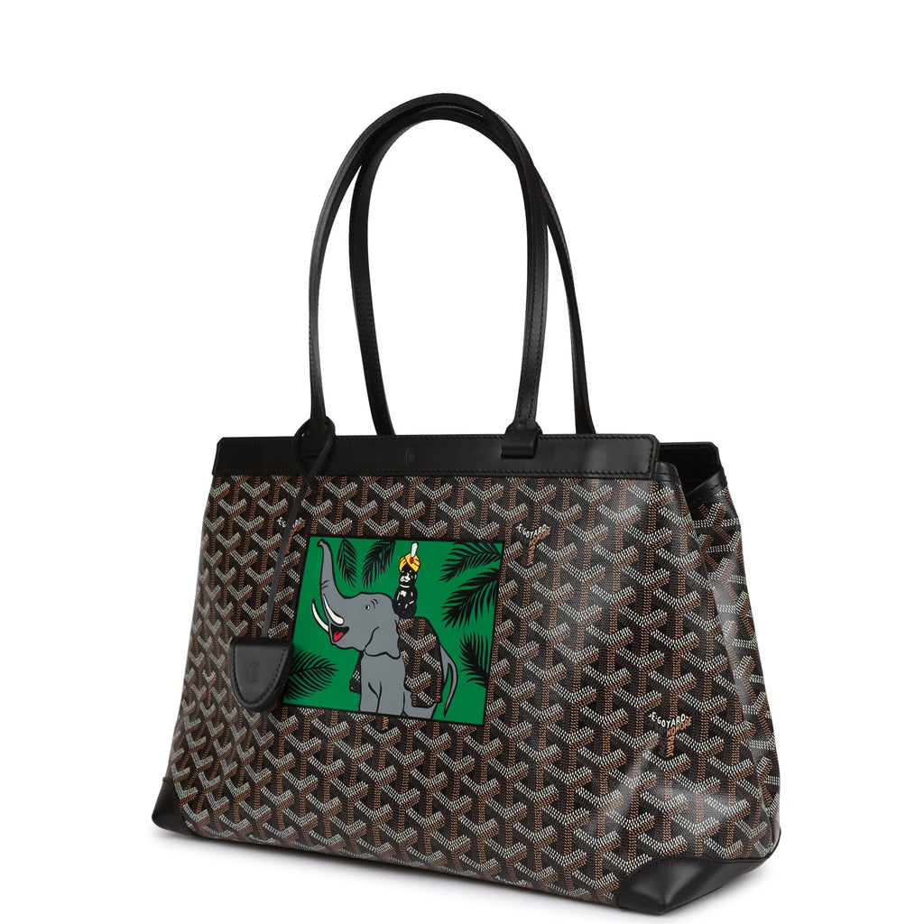 Goyard Goyardine Black Bellechasse Biaude PM Bag Silver Hardware