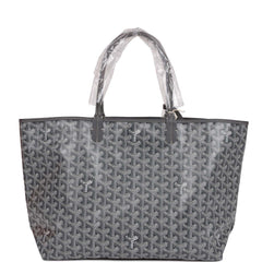 Goyard Goyardine Grey St. Louis PM Tote Bag Silver Hardware