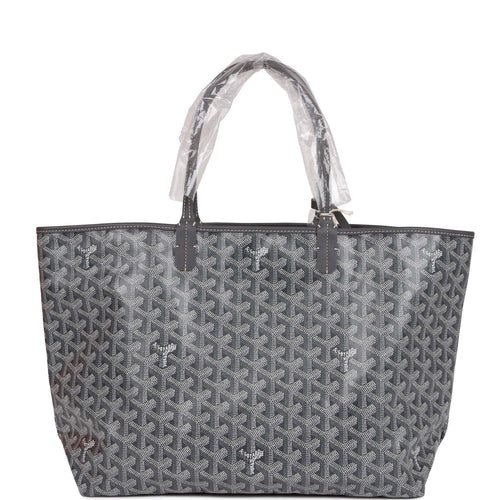 Goyard Goyardine Grey St. Louis PM Tote Bag Silver Hardware