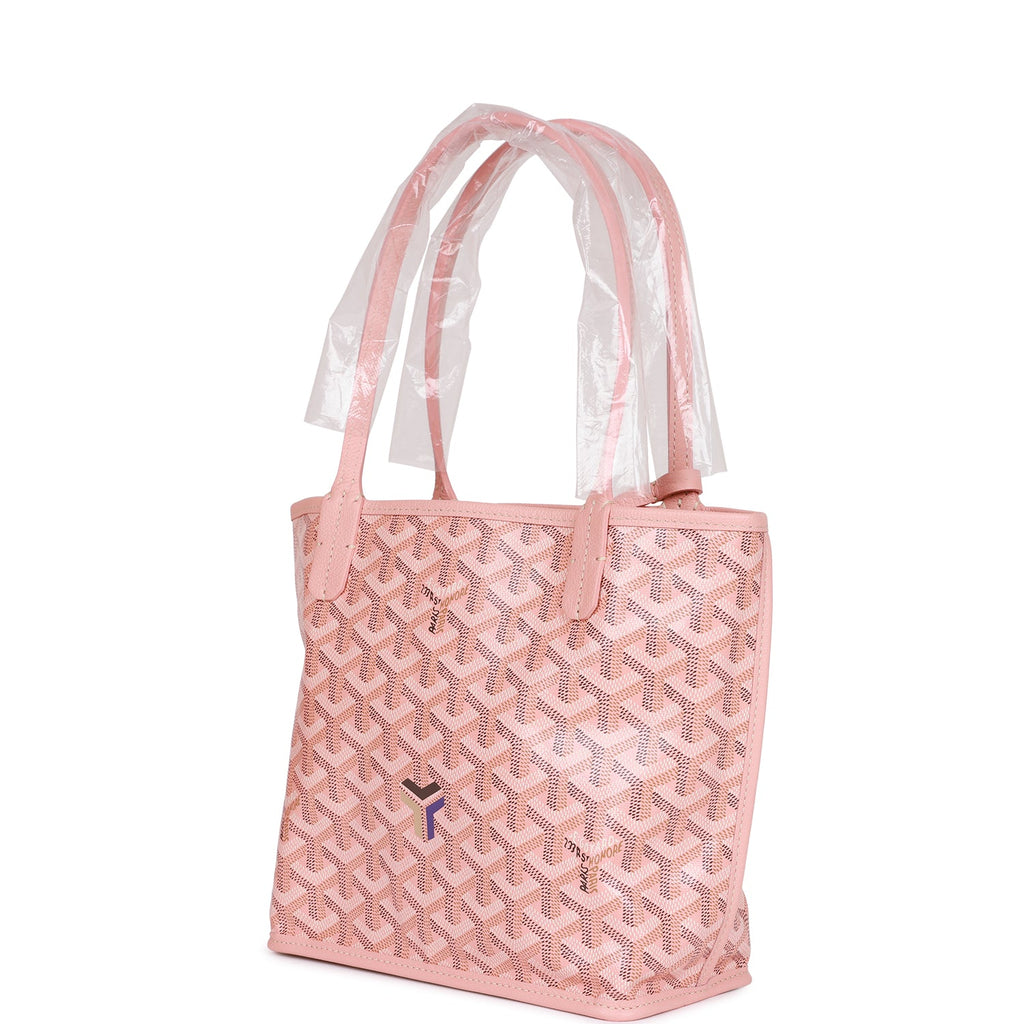 Goyard Goyardine Rose Pink Anjou Mini Reversible Tote Bag Silver Hardw –  Madison Avenue Couture