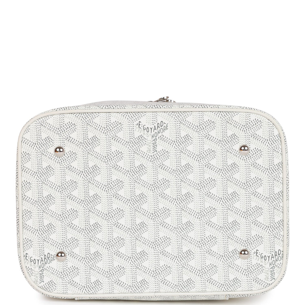 Goyard Goyardine White Muse Vanity Bag Silver Hardware – Madison Avenue  Couture