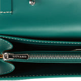 Goyard Goyardine Green Varenne Continental Wallet Bag Silver Hardware