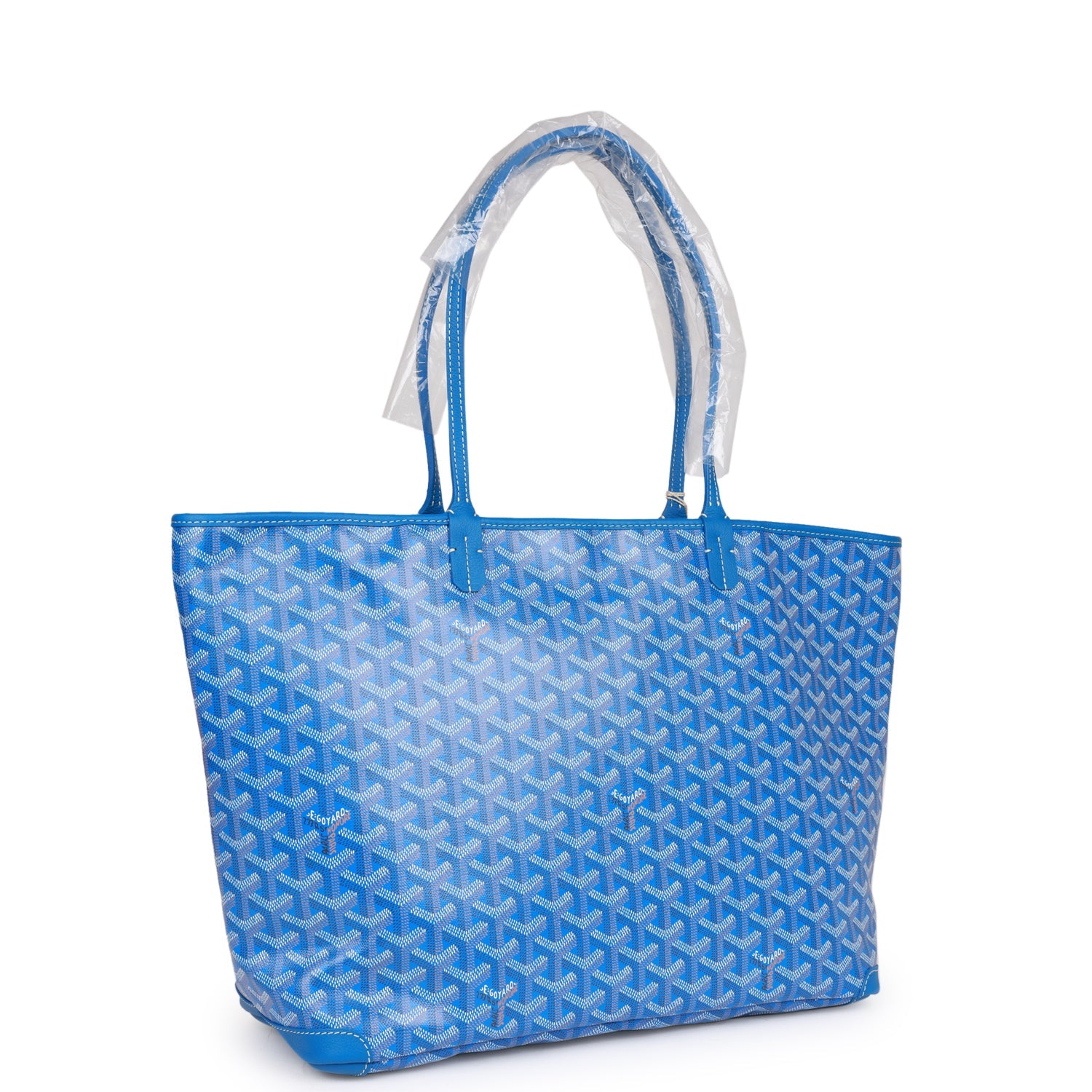 Goyard Goyardine Sky Blue Artois MM Tote Bag Silver Hardware – Madison ...