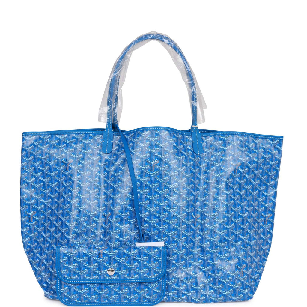 Goyard Goyardine Sky Blue St. Louis GM Tote Bag Silver Hardware – Madison  Avenue Couture