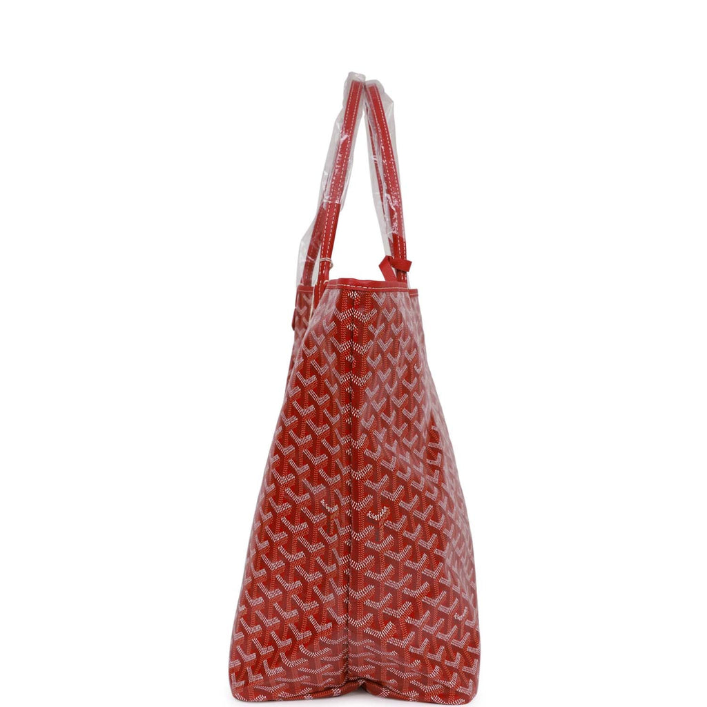 GOYARD Tote Bag Pouch SAINT LOUIS GM Red Shopping Purse Unisex Auth New  Unused