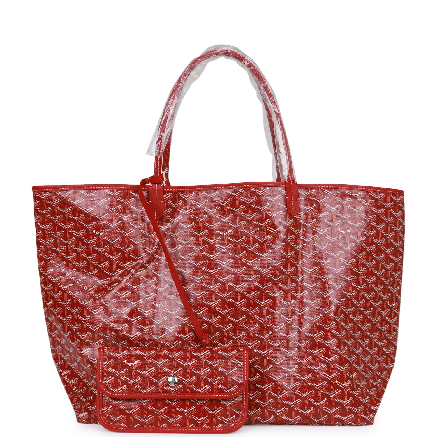 Goyard Goyardine Red St. Louis GM Tote Bag Silver Hardware – Madison ...