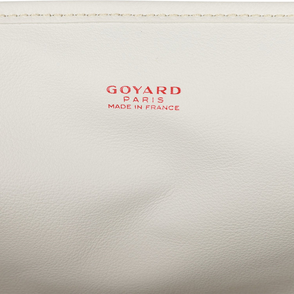 Goyard Goyardine White Anjou GM Reversible Tote Bag Silver Hardware