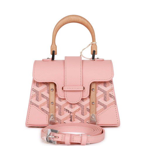 Goyard Saigon Structure Nano Bag Pink Goyardine Silver Hardware