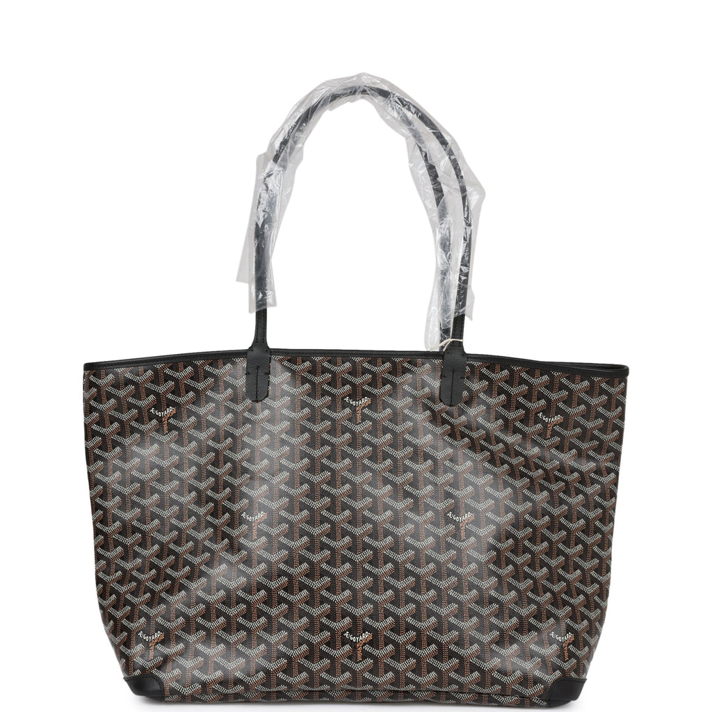 Goyard Goyardine Black Artois MM Tote Bag Silver Hardware – Madison Avenue  Couture