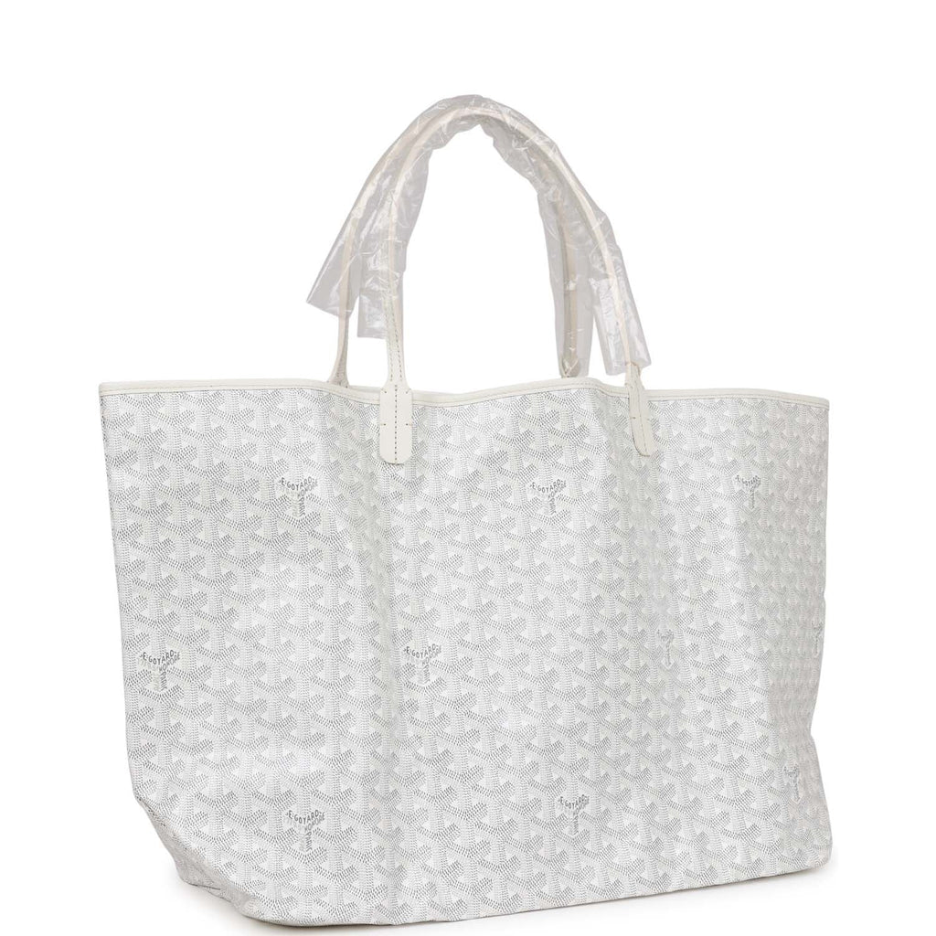 Goyard Goyardine White St. Louis GM Tote Bag Silver Hardware – Madison  Avenue Couture
