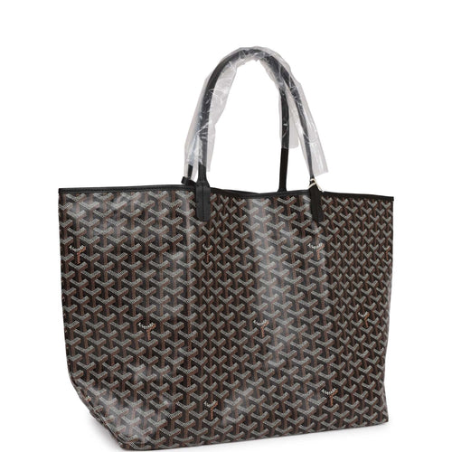 Goyard Goyardine Black St. Louis GM Tote Bag Palladium hardware