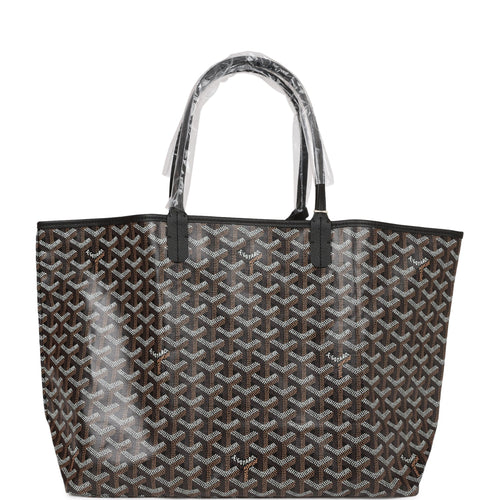 Goyard Goyardine Black St. Louis PM Tote Bag Palladium Hardware