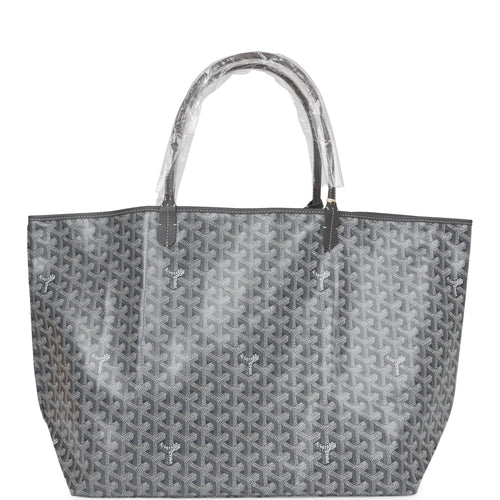Goyard Goyardine Grey St. Louis GM Tote Bag Palladium Hardware