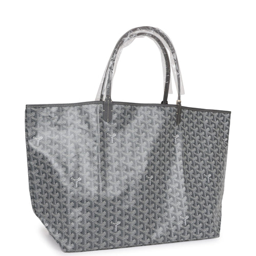Goyard Goyardine Grey St. Louis GM Tote Bag Palladium Hardware