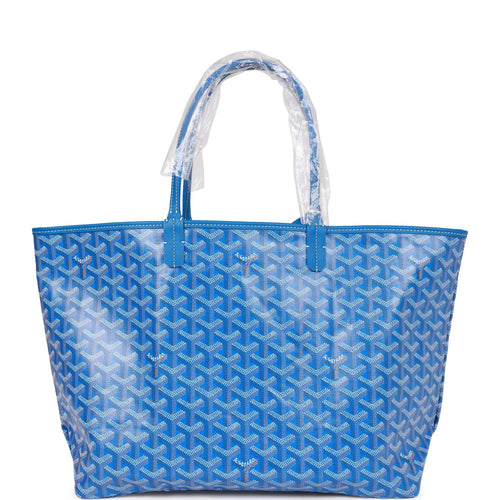 Goyard Goyardine Sky Blue St. Louis PM Tote Bag Palladium Hardware