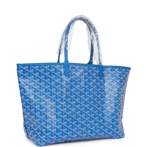 Goyard Goyardine Sky Blue St. Louis PM Tote Bag Palladium Hardware