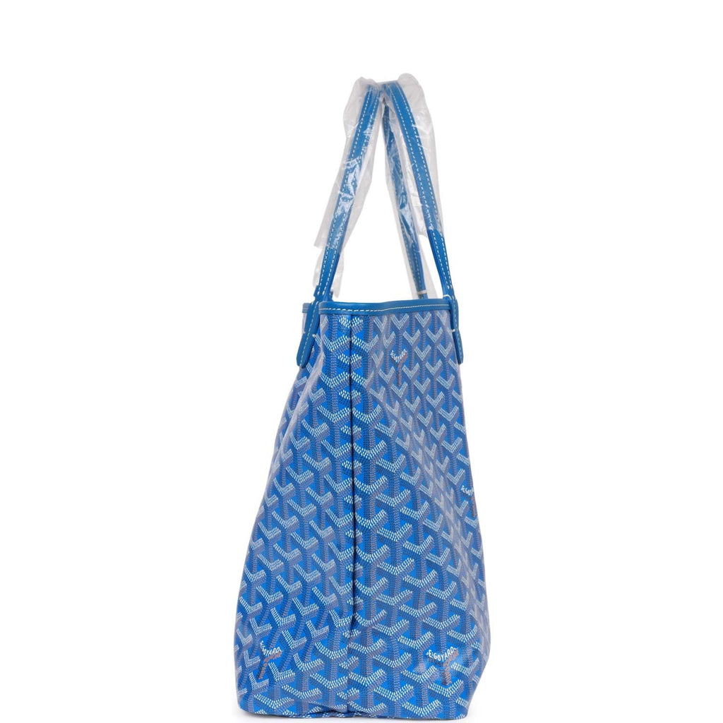 Goyard Goyardine Blue St. Louis PM Tote Bag Palladium Hardware – Madison  Avenue Couture