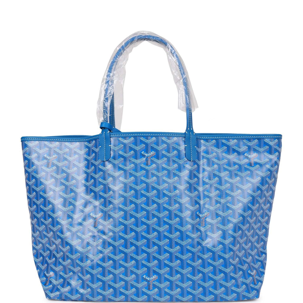 Goyard Goyardine Blue St. Louis PM Tote Bag Palladium Hardware – Madison  Avenue Couture