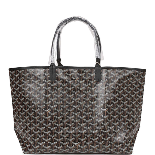 Goyard Goyardine Black St. Louis PM Tote Bag Palladium Hardware