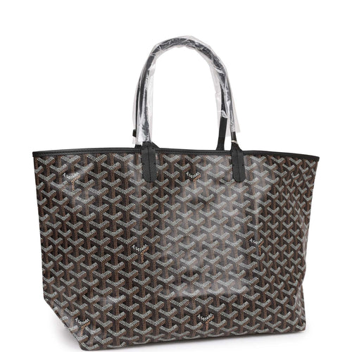 Goyard Goyardine Black St. Louis PM Tote Bag Palladium Hardware