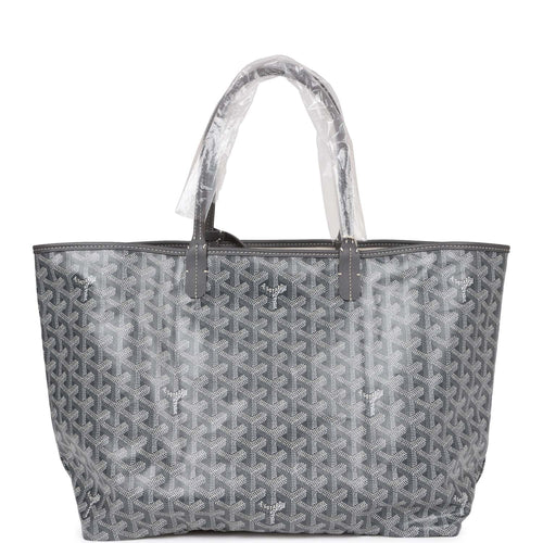 Goyard Goyardine Grey St. Louis PM Tote Bag Palladium Hardware