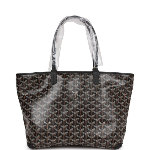 Goyard Goyardine Artois PM Black Tote Bag Palladium Hardware